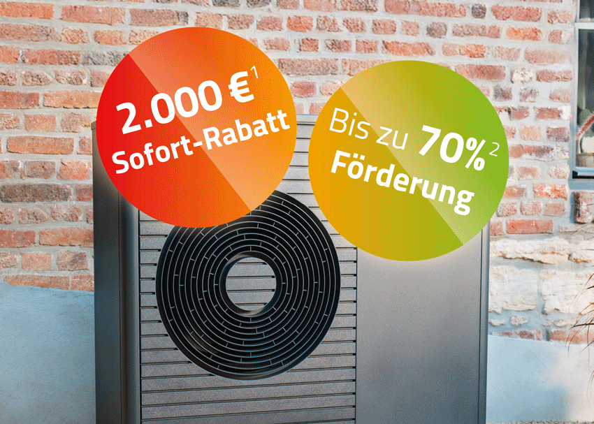 TWL-Wärmepumpe von Vaillant mit 2000 Euro Rabatt und bis zu 70 Prozent Förderung